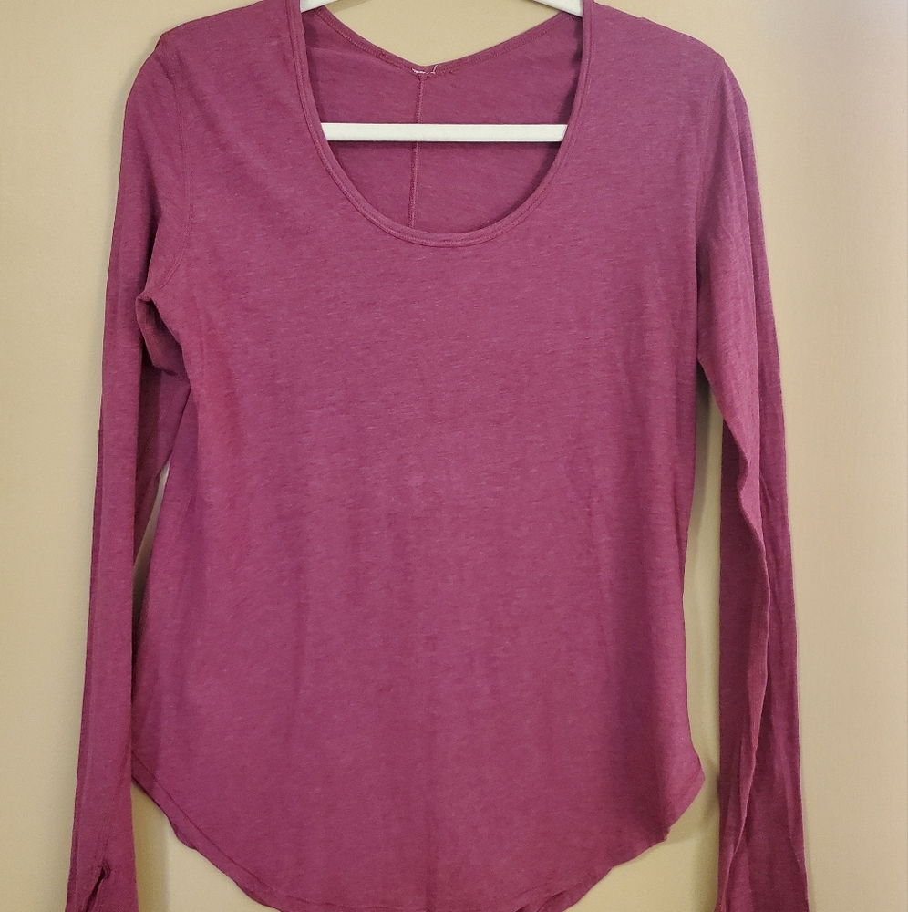 Lululemon Long Sleeve Top, Pink, 8